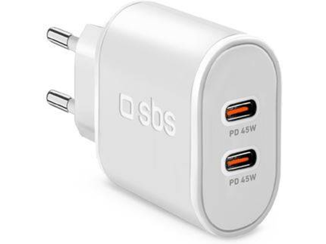 Carregador de Viagem SBS PD 45W 2x (Type-C)