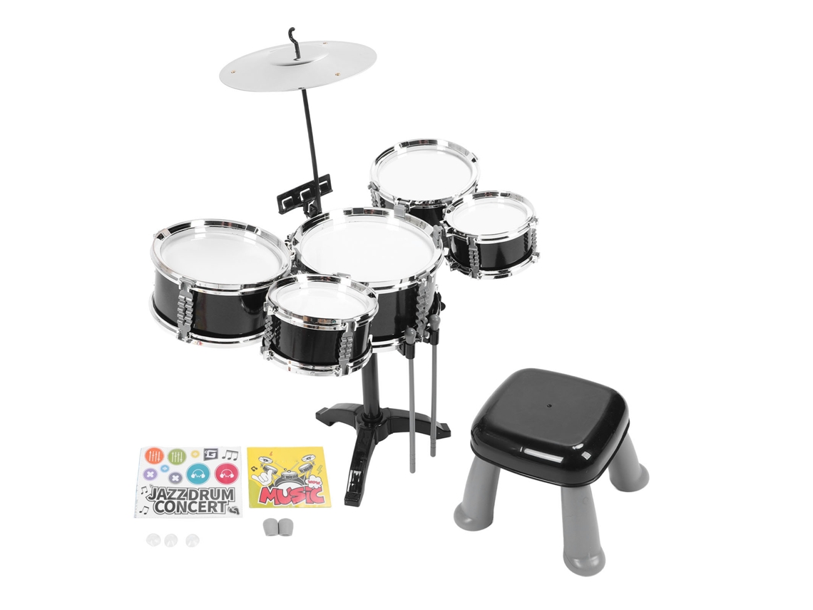 Primerox conjunto de Bateria Jazz Infantil Brinquedo Musical para Crianças Iniciantes com 3 Anos +