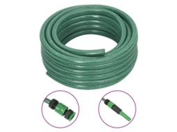 Vidaxl Mangueira De Jardim Com Conjunto De Encaixe 0,5" 10 M Pvc Verde