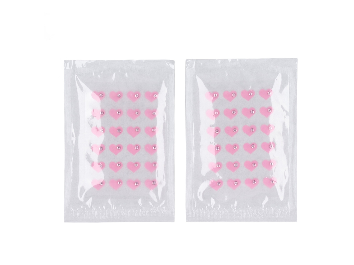 Parches Para Espinhas Com Design De Coração Rosa - 48pcs Amigáveis À Pele