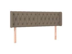 Cabeceira de Cama com Abas Tecido Cinzento Acastanhado MAISON EXCLUSIVE (163x16x78 cm)