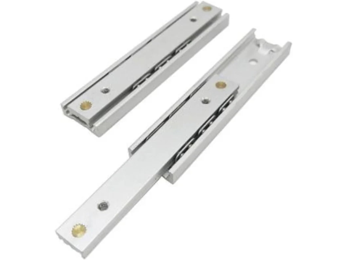 Corrediças Para Gaveta, 2 Peças Em Ambos Os Lados, Deslizantes, Para Gavetas Pequenas, Trilho Bidirecional Com 2 Guias