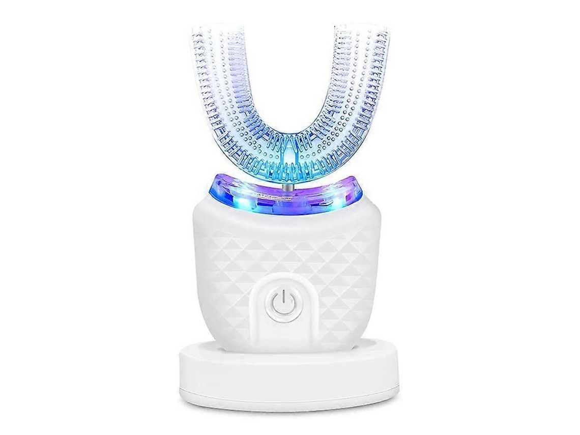 Escova de Dentes Elétrica Automática em Formato U com Ultrassom 360 ​​graus para Clareamento Infantil, Feita Silicone. GOKOCO