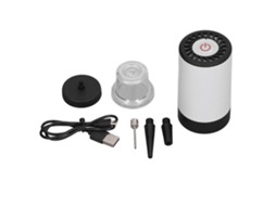 Bomba de ar elétrica portátil ultrapequena com bateria de 800mAh, recarregável via USB para encher e esvaziar boias e boias de natação.