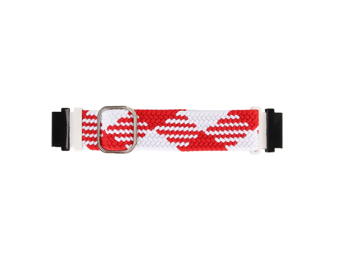 Cinta de Relógio Esportiva de Nylon para Fenix 5s/6s/7s Vermelho Branco S/MARCA