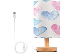 Abajur De Cabeceira Em Formato Coração Com Porta Usb, Sem Necessidade De Lâmpada, Luz Led Quente Para Quarto, Sala De