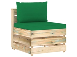 Middle Sofa, Middle Sofas Vidaxl Verde Madeira (n/a)