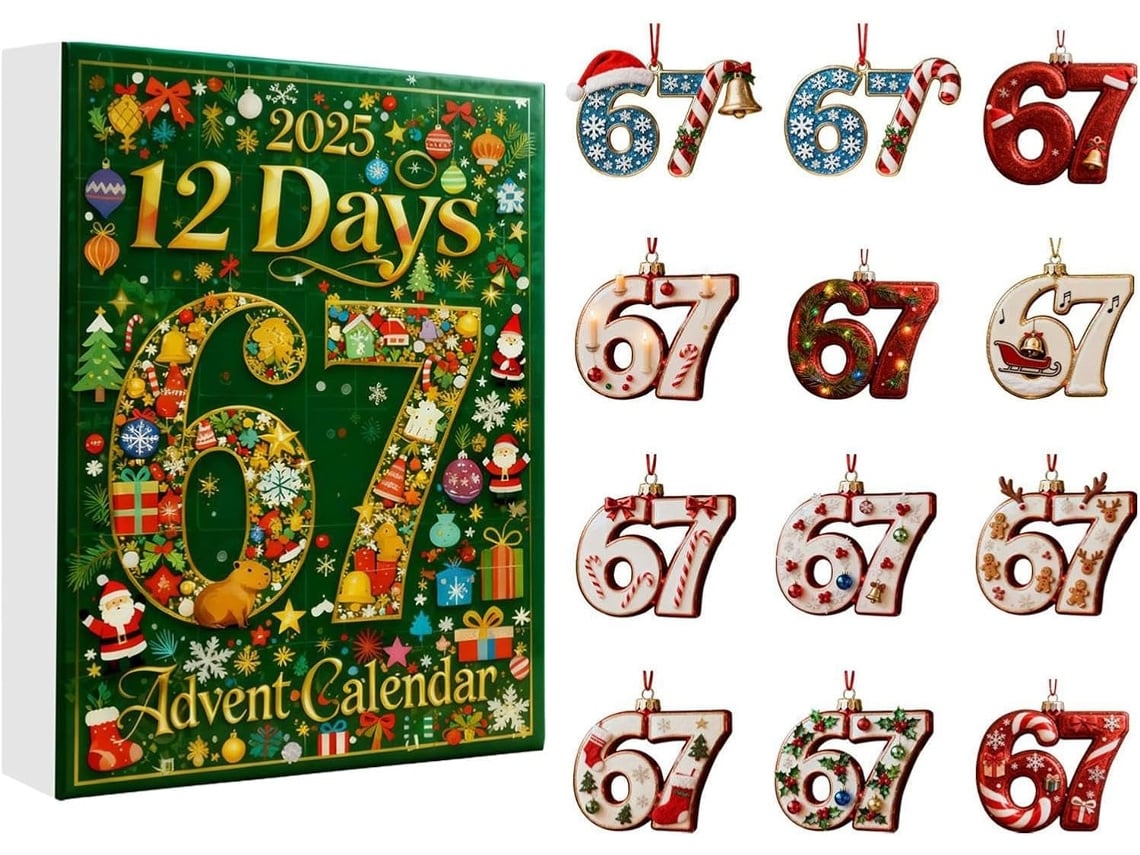 Calendário Do Advento 2025: 67 Enfeites Divertidos De Acrílico Para Decoração De Casa |