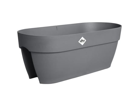 Vaso Elho Vibia Campana Flower Bridge 60 Preto (L 26 x P 59 x A 22 cm), para bancada ou uso externo, 100% reciclado, Elho Give Space To Nature.