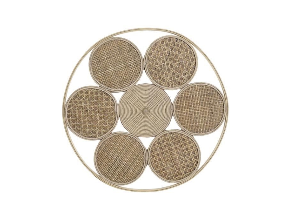 Peça Decorativa DKD HOME DECOR Rattan (45.5x2x45.5 cm)