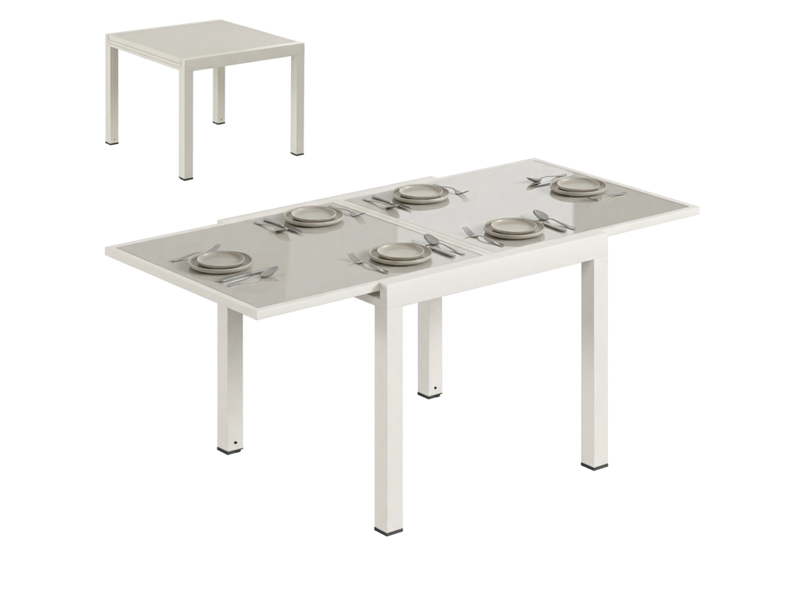Conjunto de Mesa e Cadeiras para Área Externa, 3 Peças, com 2 Cadeiras em Textilene e Mesa de Vidro Temperado, Cinza ZENCORE SERVICES