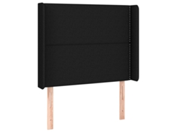 Headboard, Headboards Vidaxl Preto Tecido (83 X 16 X 118/128 Cm)