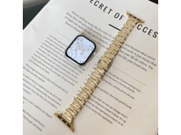 Compatível Com Apple Watch S10 Ultra, Huawei Watch 5 4, Xiaomi S4, Gt6 Pulseira De Metal Irregular Com Engaste Diamantes