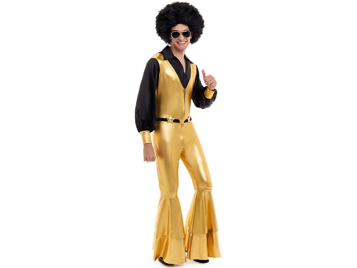 Fato de discoteca dourado para homem