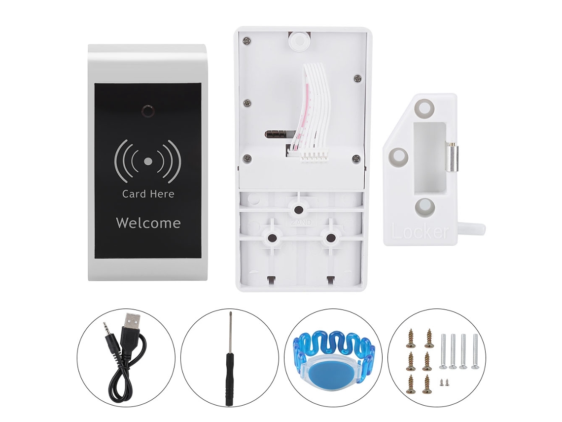 Fechadura Inteligente Laxiscreed Com Sensor Para Cacifo, Desbloqueio Por Cartão Ou Pulseira Em Forma De U