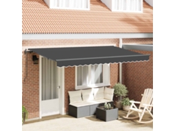 Vidaxl Toldo Retrátil Antracite 400 X 200 Cm Tecido