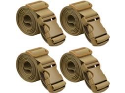 Cintas De Bagagem 40" Comprimento Com Fivela Ajustável(cor Bege(pacote 4), 1, 5" De Largura, 40" De Comprimento)