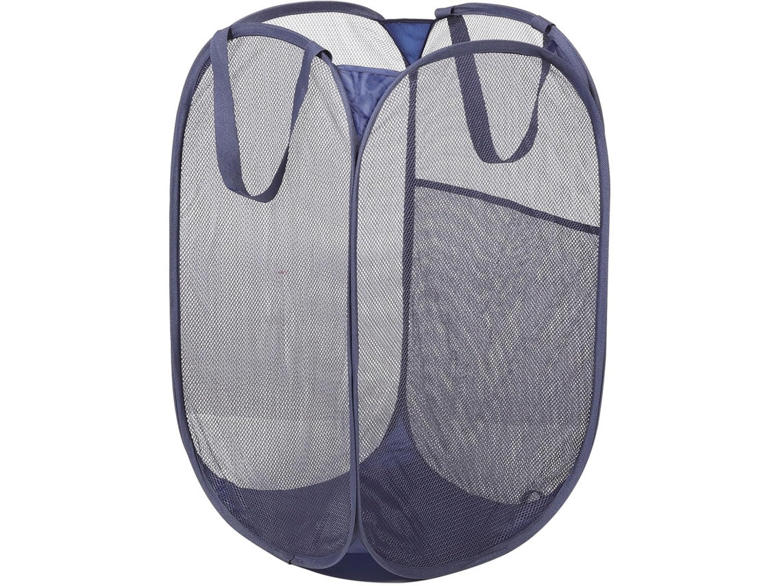 Cesto de Roupa Dobrável com Grande Capacidade e Alças, Feito Poliéster Aço Inoxidável. Saco CHABERLU