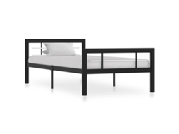 Vidaxl Estrutura de Cama 90x200 Cm Metal Preto e Branco