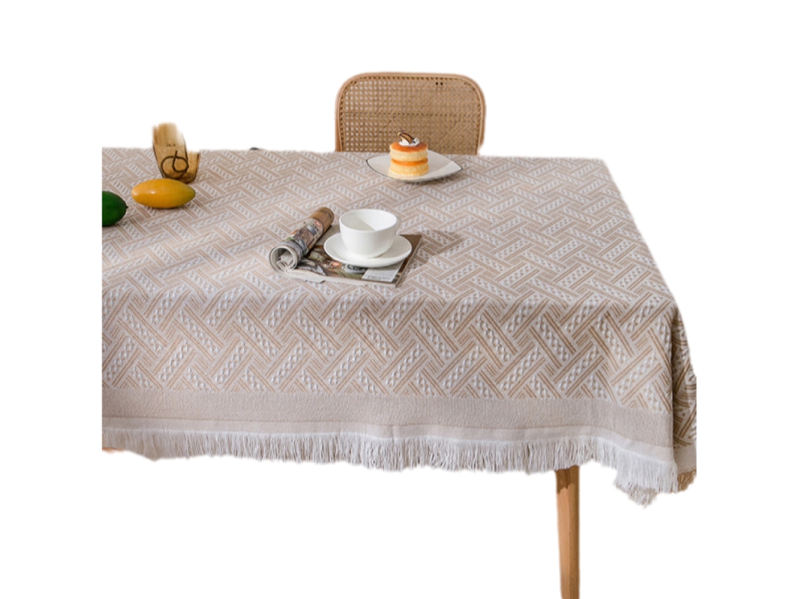 EIOORORRIY Toalha De Mesa Em Algodão E Linho, Toalha Retangular Com Borlas Para Mesa De Café, Toalha Para Camping