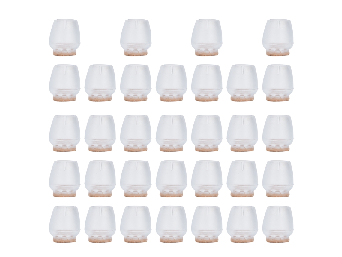 Capas De Pé De Móveis Antiderrapantes Silicone Transparentes 32pcs