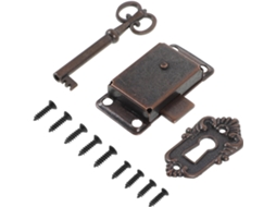 Fechadura De Estilo Antigo Com Chave Para Gavetas E Móveis,