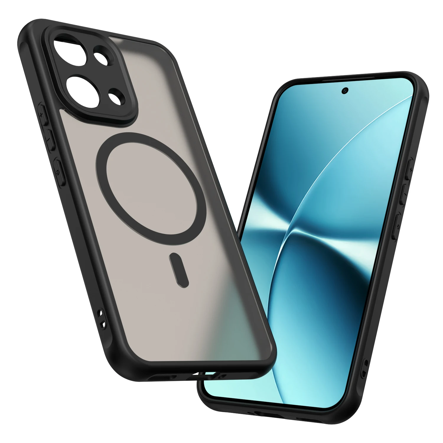 (preto, Poco X8 Pro) Capa Fosca Para Celular, Compatível Com Carregamento Sem Fio Magsafe, Capa Protetora À Prova De Choque.