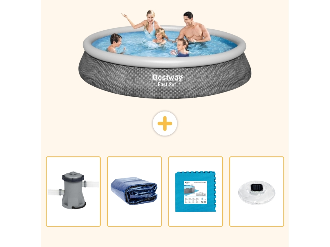 Bestway Piscina Bestway Fast Set Redonda - 396x84 Cm - 5-peças S326