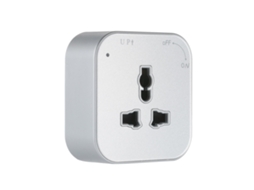Kkmoon-Soquete Universal de 3 Pinos para Trilha Tomada Versátil Elétrica Móvel Adaptador de Trilha Prata