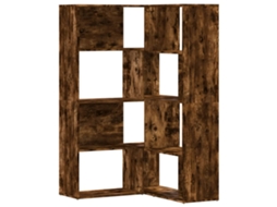 Corner Bookcase, Corner Bookcases Vidaxl Marrom Madeira Processada (n/a)
