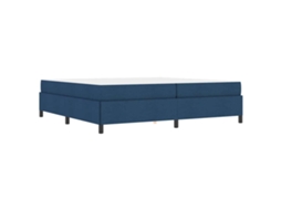 Conjunto 1 Cama Box Vidaxl Azul Tecido (200 X 200 Cm)