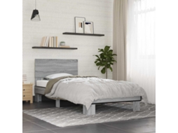Vidaxl Estrutura De Cama Com Cabeceira Sonoma Cinzento 80 X 200 Cm