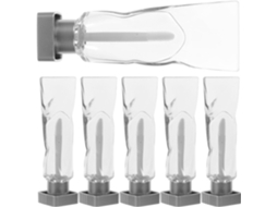 Conjunto de 8 tubos plásticos vazios de 4ml para brilho labial, recipientes portáteis para brilho labial.