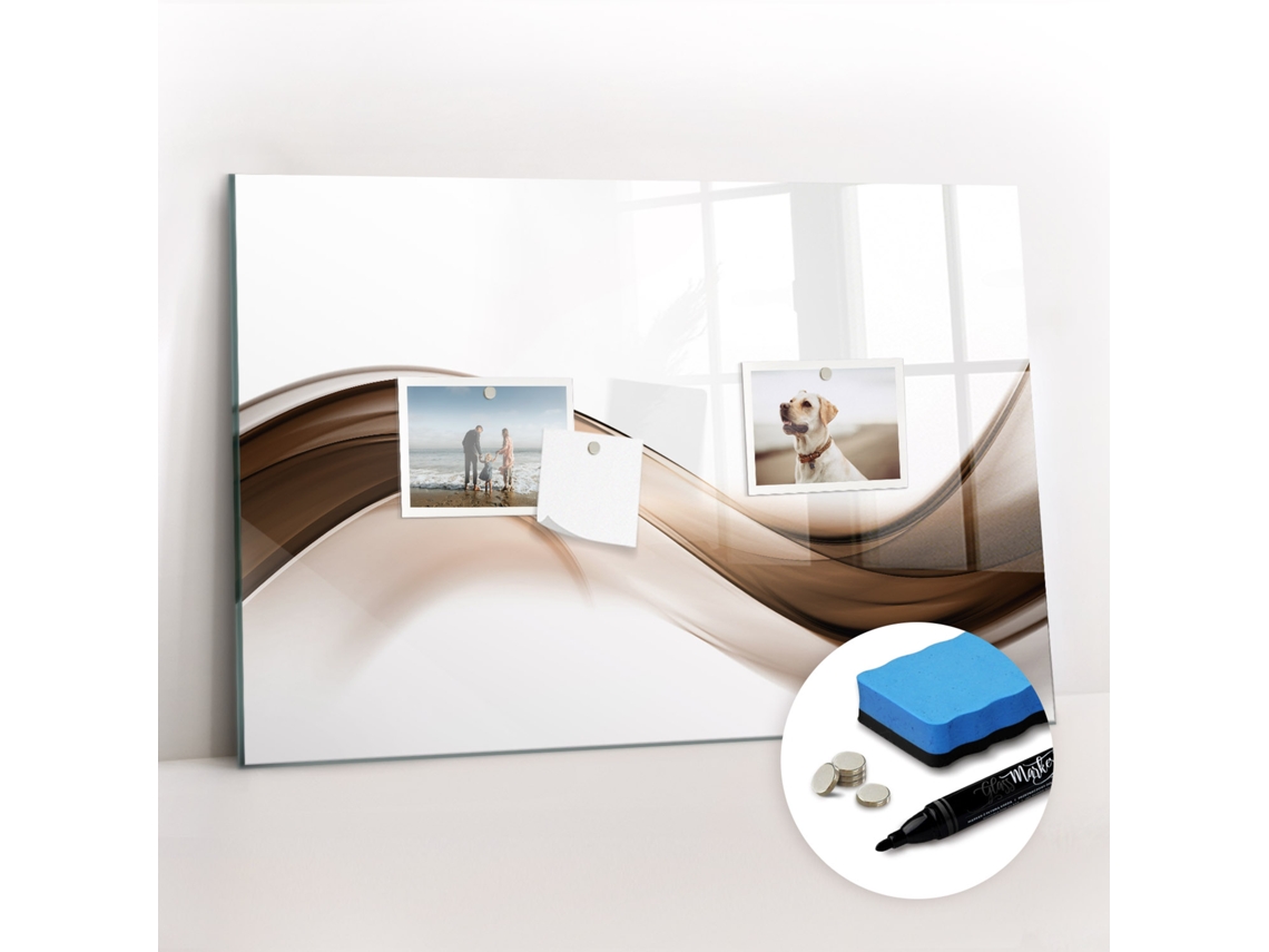 Quadro Magnético Decorativo Abstração De Linha Para A Cozinha Espelharte (60x40 Cm)