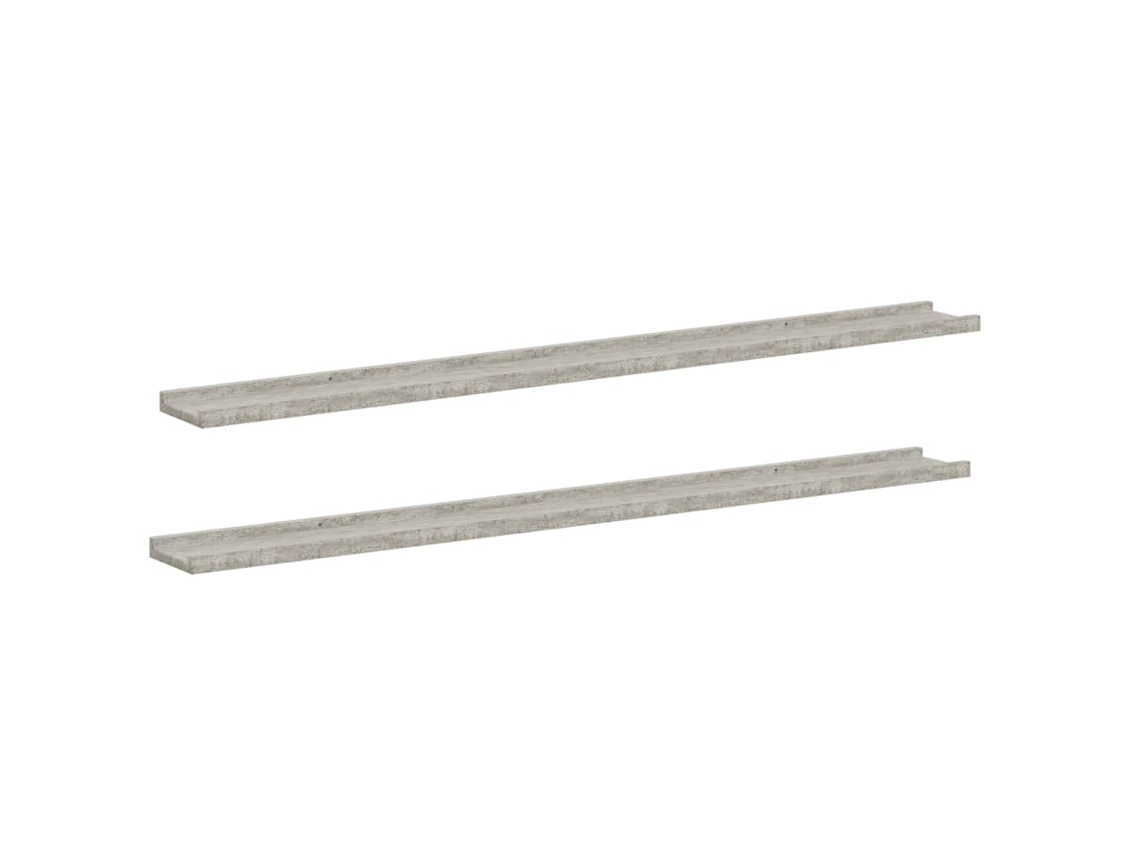 Prateleiras de Parede 2 Pcs 115x9x3 Cm Cinzento Cimento MAISON EXCLUSIVE