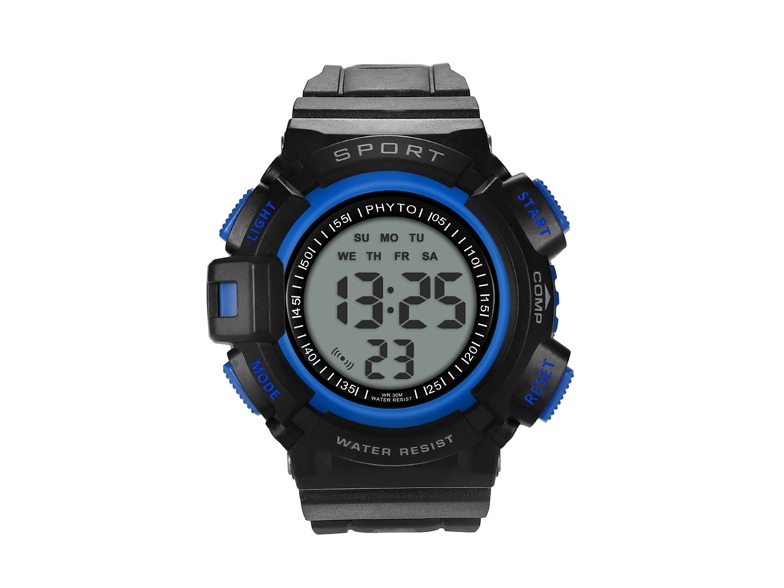 Reloj Deportivo Electrónico Para Hombre Cristal Digital Regalo (azul)