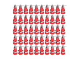 50 Peças Conector Banana De 4mm, Acessórios De Teste Elétrico, Vermelho