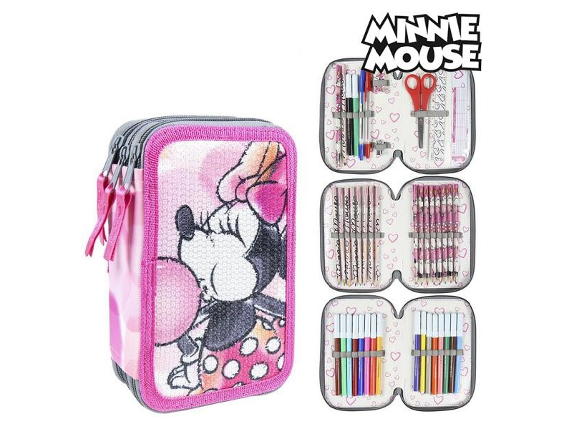 Estojo Triplo Giotto Minnie Mouse 43 Pcs