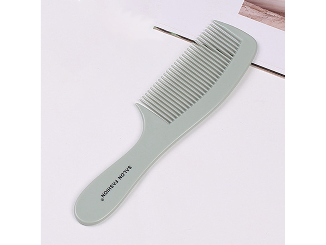 Pente Plano de Plástico com Dentes Largos para Massagem Capilar e do Couro Cabeludo. MDUG (estilo 1 Verde)