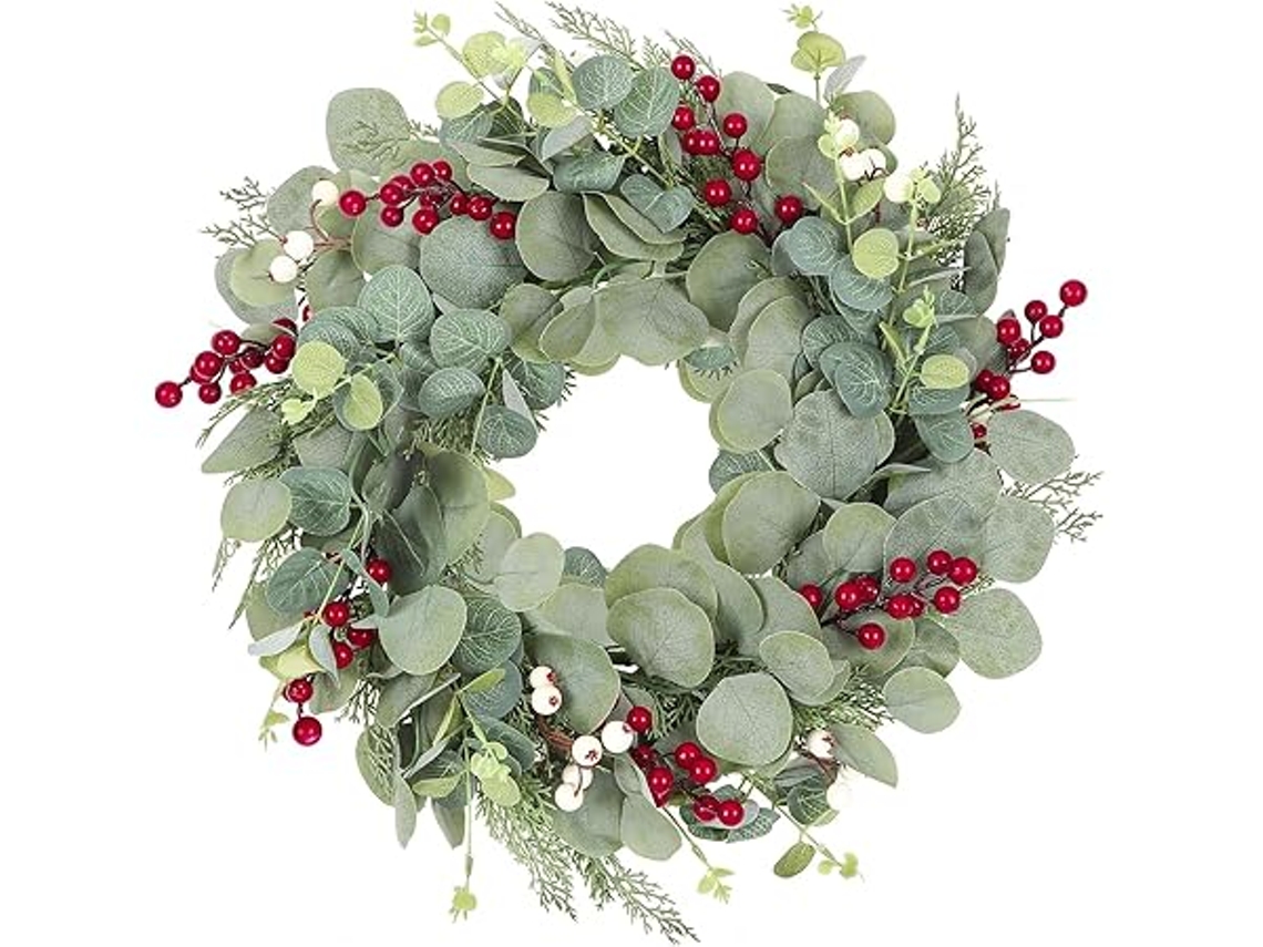 Guirlanda de Flores Artificiais, Ideal para uma Porta da Frente, 51 Cm, Decoração Interior e Exterior, Casamentos, Ergonômico, Uso STELASPLEN