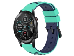 Pulseira De Silicone Poroso Bicolor Para For Honor Magic Watch2, 42 Mm X 20 Mm.