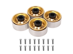 2026 4pcs Aro de Roda Rc 1.9 Polegadas Aço Estampado Triangular 10 Buracos 12mm Hexagonal Dourado para Crawler Car