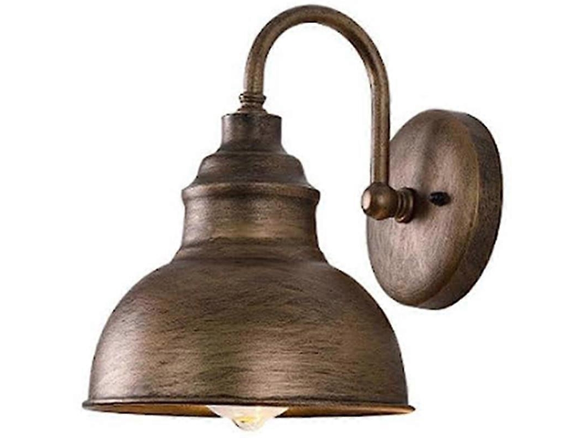 Luminária de mesa vintage BRILVIBERA com pescoço de ganso e base plana (bronze)