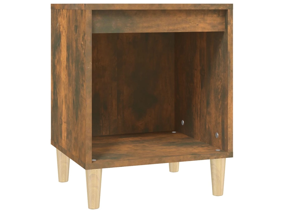 Bedside Cabinet, Bedside Cabinets Vidaxl Marrom Madeira Processada (n/a)