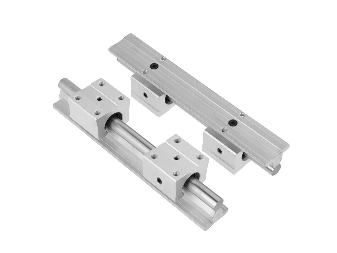 2pçs Rail Linear 200mm E Bloco De Rolamento Sbr12uu