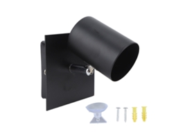 Soquete para Lâmpada Gu10 Preto, Base de Metal Moderna, para Luminária de Teto Ou Parede CHABERLU