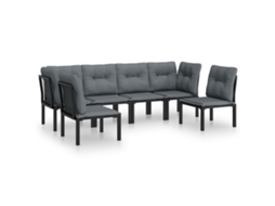 Garden Lounge Set, Garden Lounge Sets Vidaxl Preto Aço (n/a)