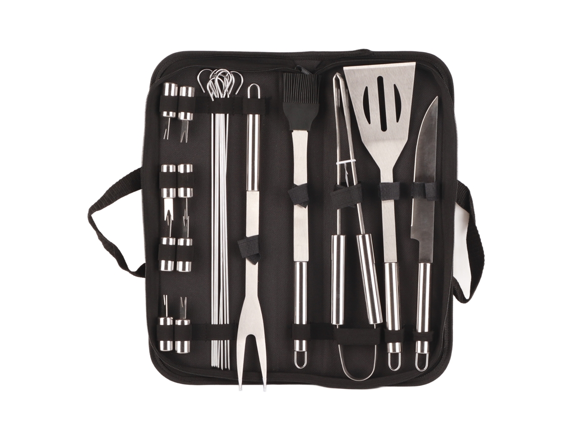 Conjunto Ferramentas Churrasco LAXISCREED 20 Peças Inox