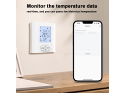 Termostato Inteligente Zigbee, Controle App Remoto, Programação Semanal
