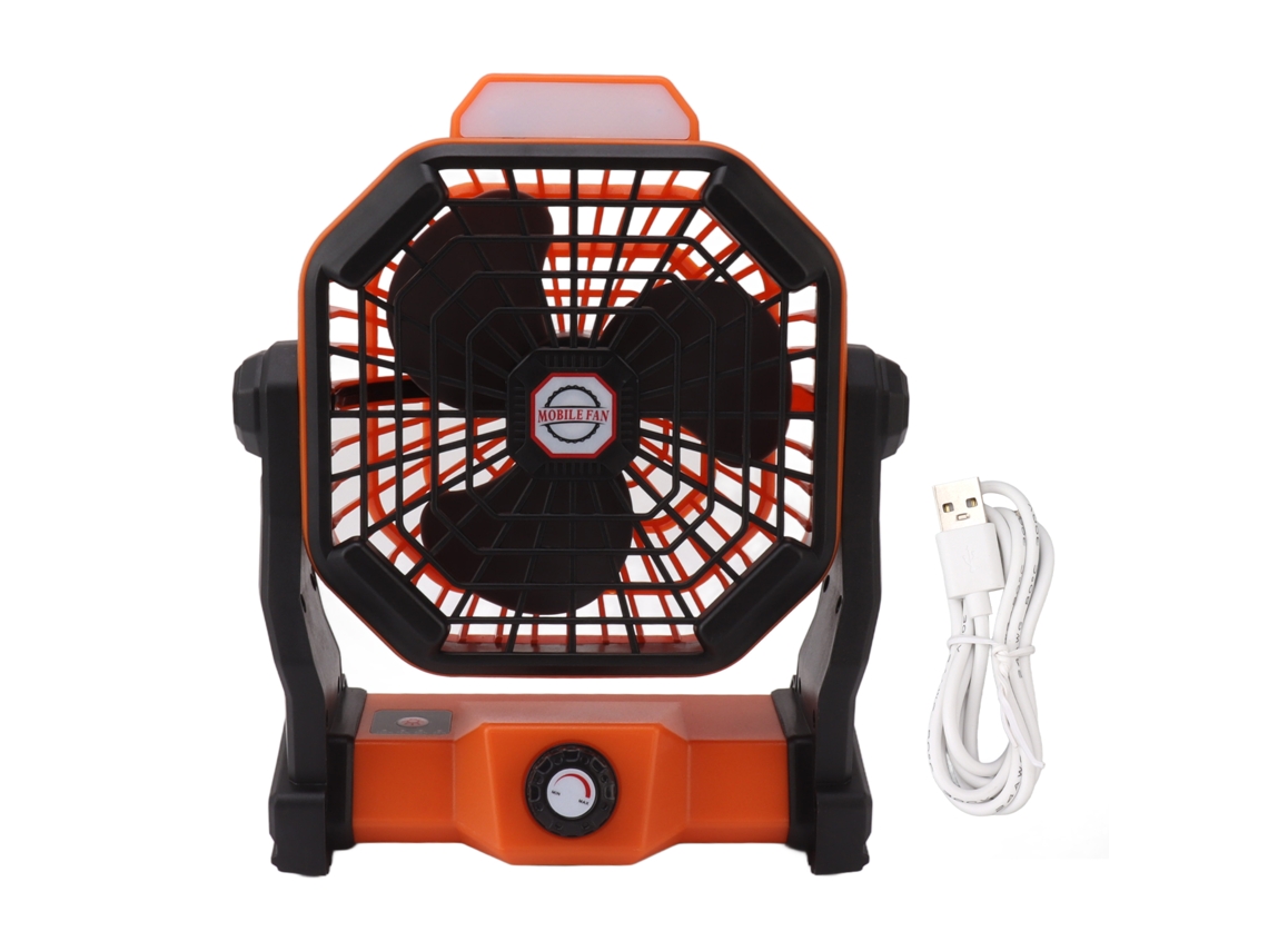 Ventilador de Acampamento com Luz Led Usb Recarregável 7800mah Portátil Silencioso para Barraca